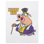 money hog funny rich pig cartoon flyers