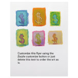 Money wealth abundance economics fun happy art flyers