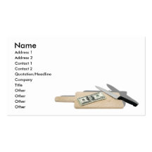 MoneyCuttingBoard092110, Name, Address 1, Addre... Business Card Template