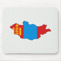 Mongolia Flag Map full size mousepads