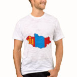 Mongolia flag map t-shirts