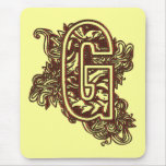 MONGRAM LETTER G MOUSE PADS