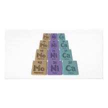 Monica as Molybdenum Nickel Calcium Customized Photo Card