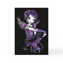 "Monica" Purple Tattoo Angel Card