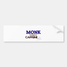 Monk Powered by caffeine Bumper Sticker