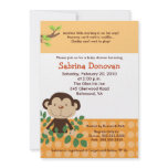MONKAROONI Monkey Green Neutral Baby Shower invitations