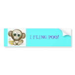 monkey3633, I FLING POO! bumper stickers