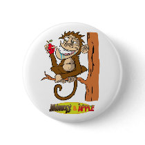 Monkey and Apple button