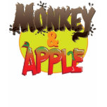 Monkey and Apple logo shirt