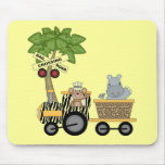 Monkey and Hippo Train Tshirts and Gifts mousepads