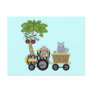 Monkey and Hippo Train Tshirts and Gifts Post Card
