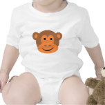 Monkey Ape Chimp Gorilla Head Rompers