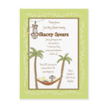 Monkey Around Baby Shower Invitations postcards