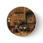 Monkey Art:   Monkeys in Kitchen by David Teniers buttons