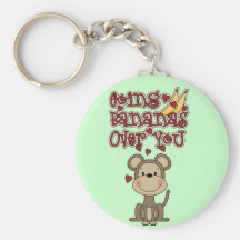 Monkey Bananas Over You Tshirts and Gifts Keychain