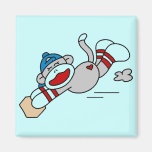 Monkey Baseball Diving into Base Tshirts and Gifts Magnets