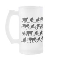 Monkey Beer Glass Mug