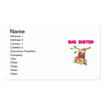Monkey Big Sister business cards