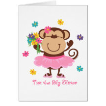 Monkey Big Sister Cards