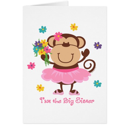 Monkey Big Sister Cards