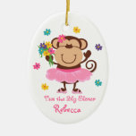 Monkey Big Sister Personalised Ornament