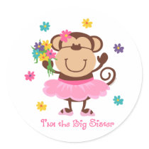 Monkey Big Sister Stickers