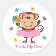 Monkey Big Sister Stickers