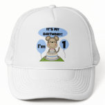 Monkey Birthday Boy 1st Trucker Hat