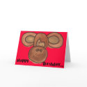 Monkey Birthday Card