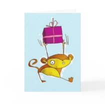 Monkey Birthday Card