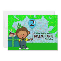 Monkey Birthday Custom Announcements