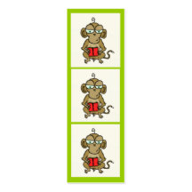 Monkey Bookmark Business Card Templates