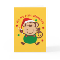 Monkey Boy 1st Christmas Card