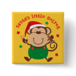 Monkey Boy Santas Helper Button