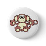 monkey pinback button