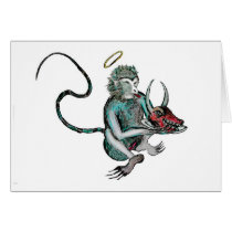 monkey greeting card