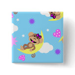 monkey  celestial pinback button
