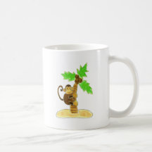 monkey climbing tree mug