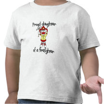Monkey Daughter of Firefighter Tshirts