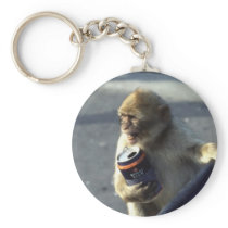 Monkey Drinking Keychains