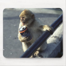 Monkey Drinking Mousepad