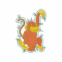 Monkey Embroidered Polo Shirt