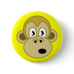 Monkey Face Button - Yellow
