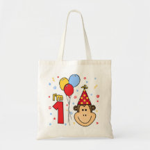 Monkey Face First Birthday Bags