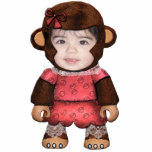 Monkey Face - Girl photo sculptures