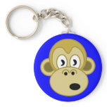 Monkey Face Keychain - Blue