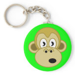 Monkey Face Keychain - Green