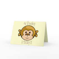monkey face, Our lil monkey birthday party invite Card