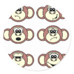 Monkey Faces Sticker