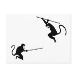 Monkey Fight postcards